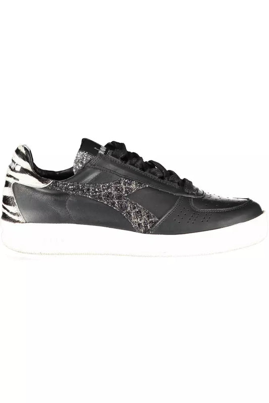  - Black Leather Womens Sneaker