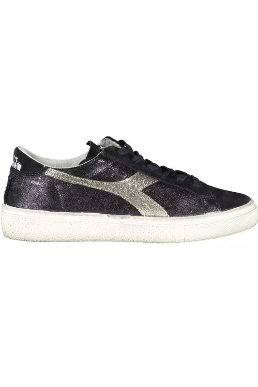  - Black Leather Women Sneaker