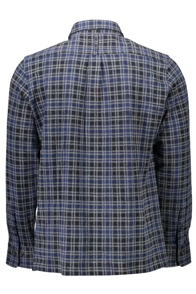  - Blue Cotton Men Shirt