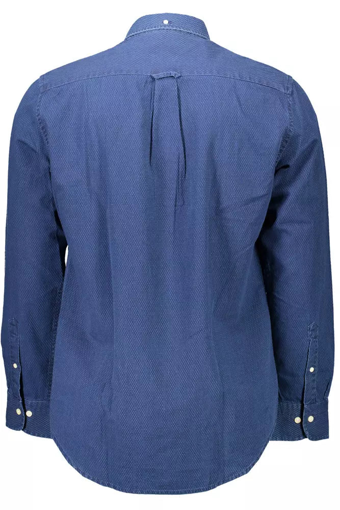  - Blue Cotton Men Shirt