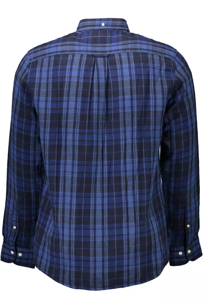  - Blue Cotton Men Shirt