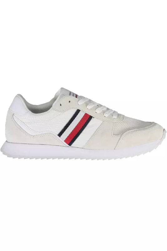  - Eco-Conscious White Sneakers With Logo Accent