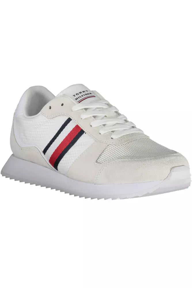  - Eco-Conscious White Sneakers With Logo Accent