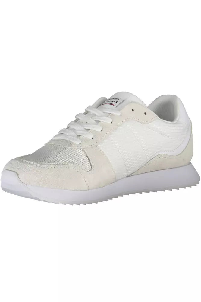  - Eco-Conscious White Sneakers With Logo Accent