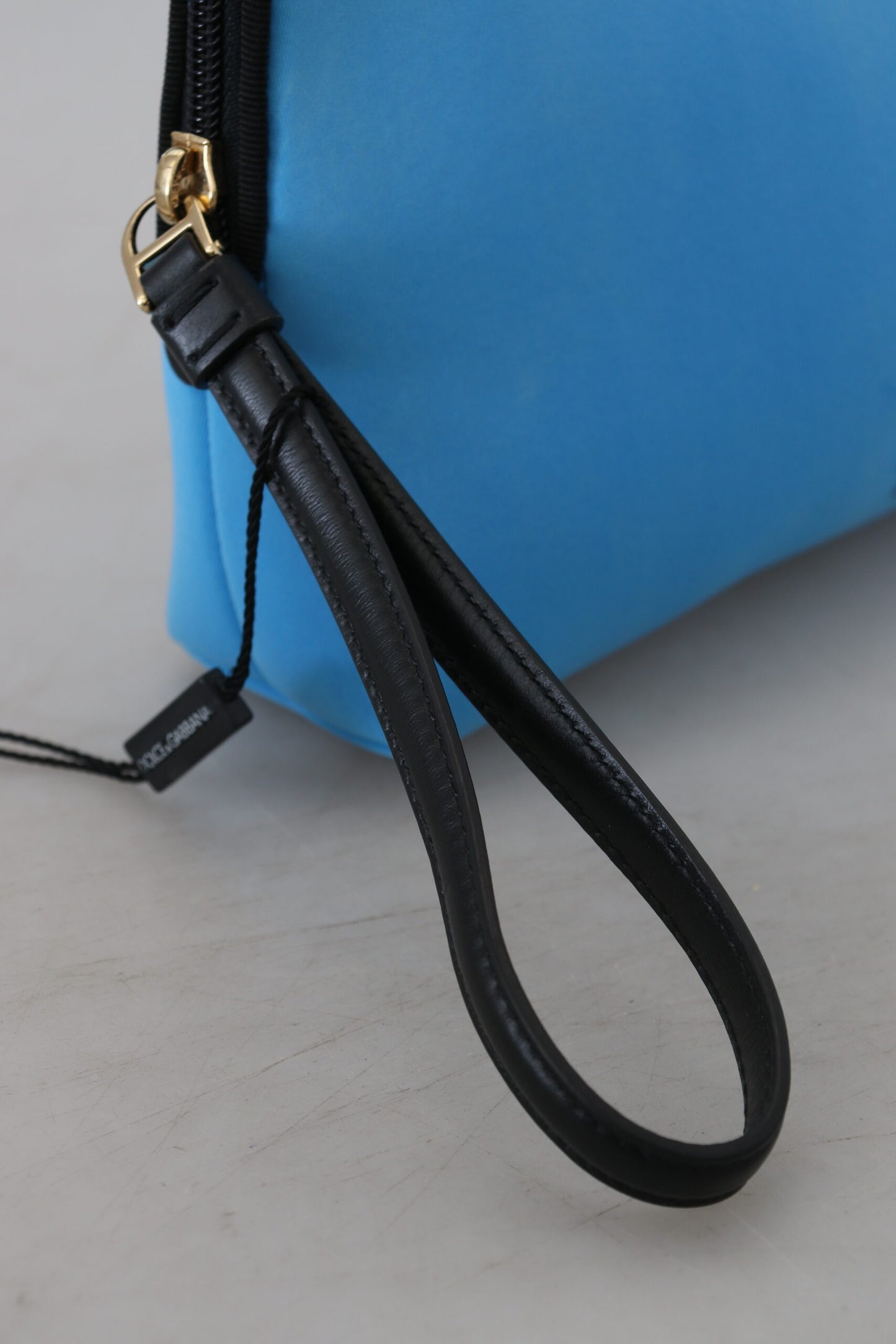  - Elegant Blue Polyamide Pouch Bag