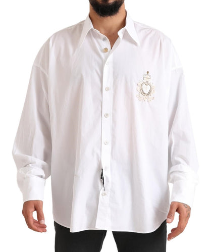  - Elegant White Cotton Formal Shirt