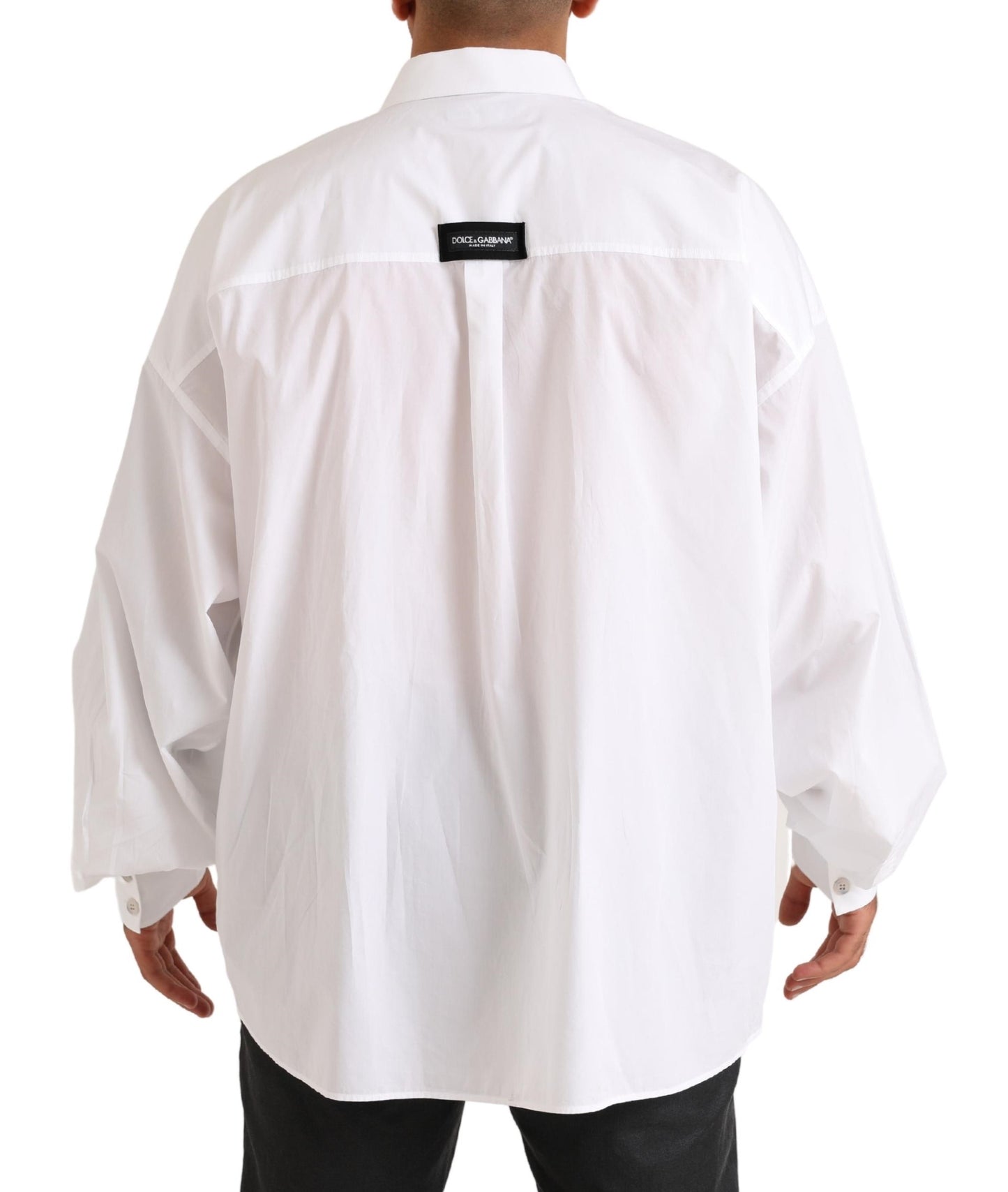  - Elegant White Cotton Formal Shirt