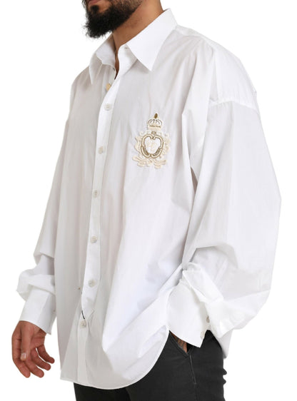  - Elegant White Cotton Formal Shirt