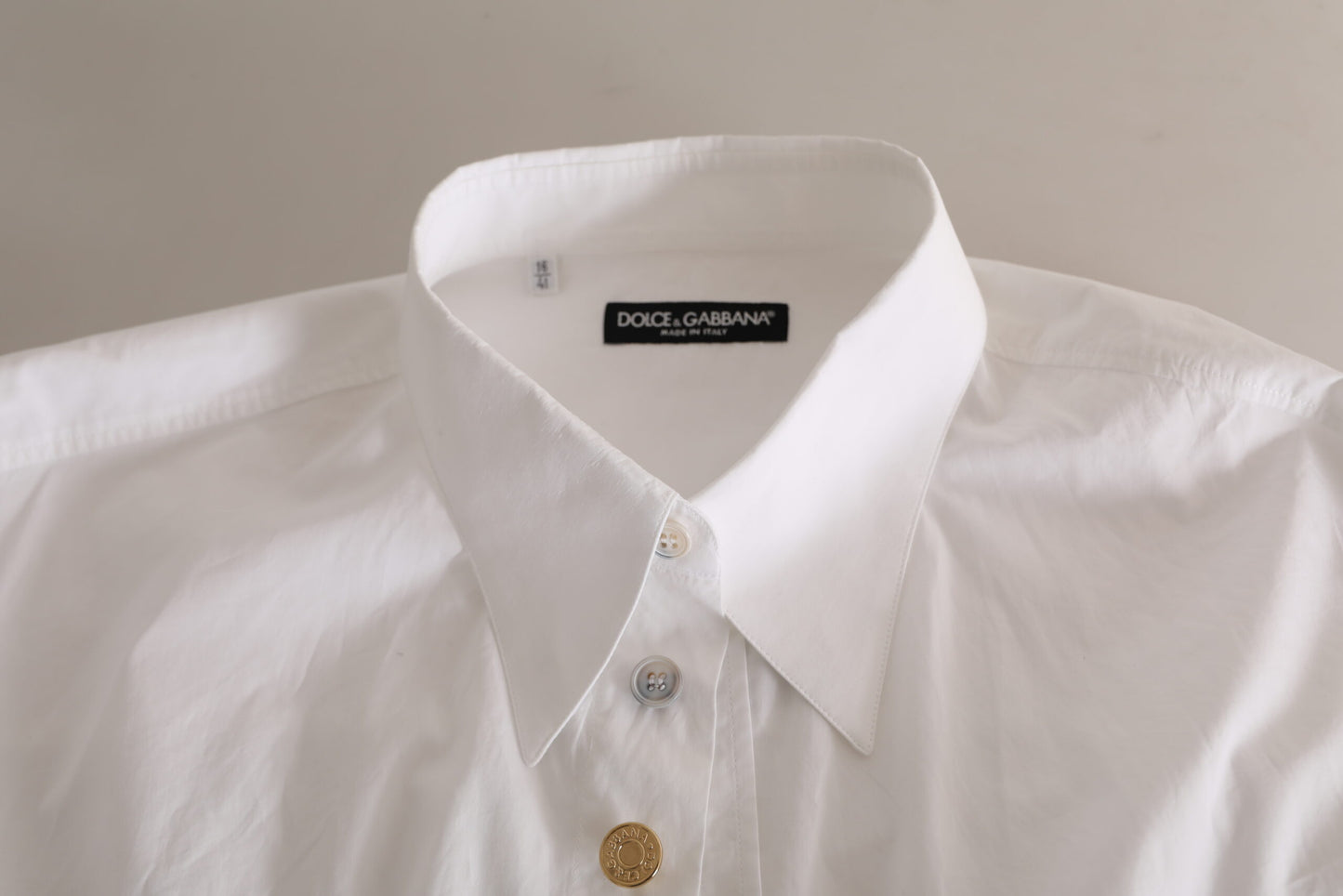  - Elegant White Cotton Formal Shirt