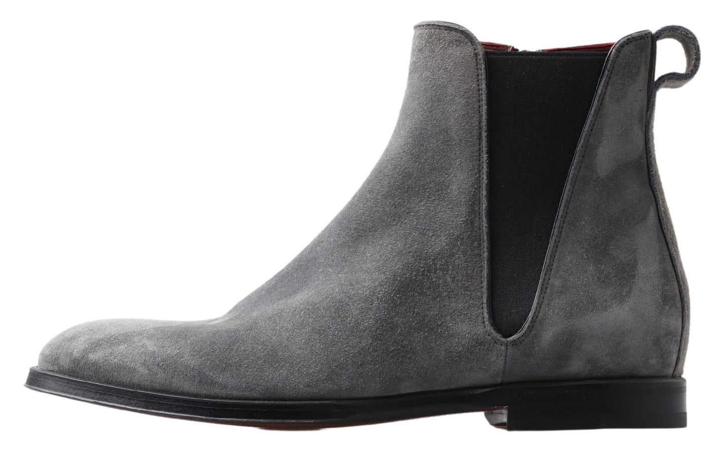  - Elegant Gray Chelsea Leather Boots