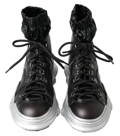  - Black High Top Sneaker Bootie