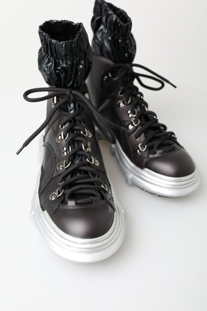  - Black High Top Sneaker Bootie