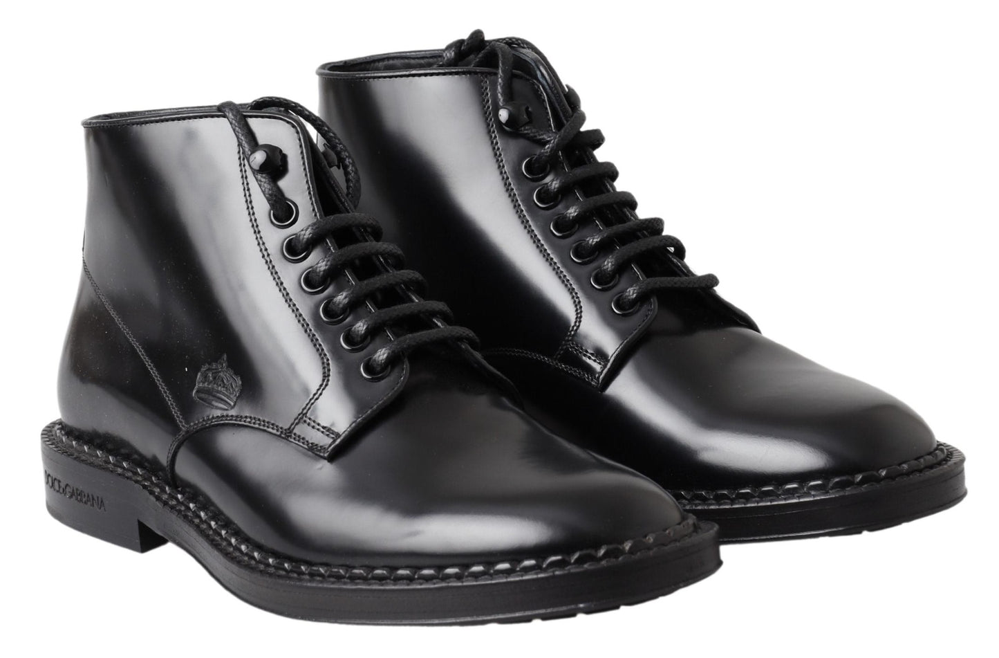  - Elegant Black Leather Men's Boots