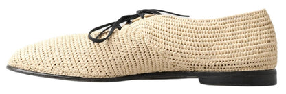  - Chic Beige Derby Lace-Up Casual Men's Shoes