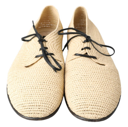  - Chic Beige Derby Lace-Up Casual Men's Shoes