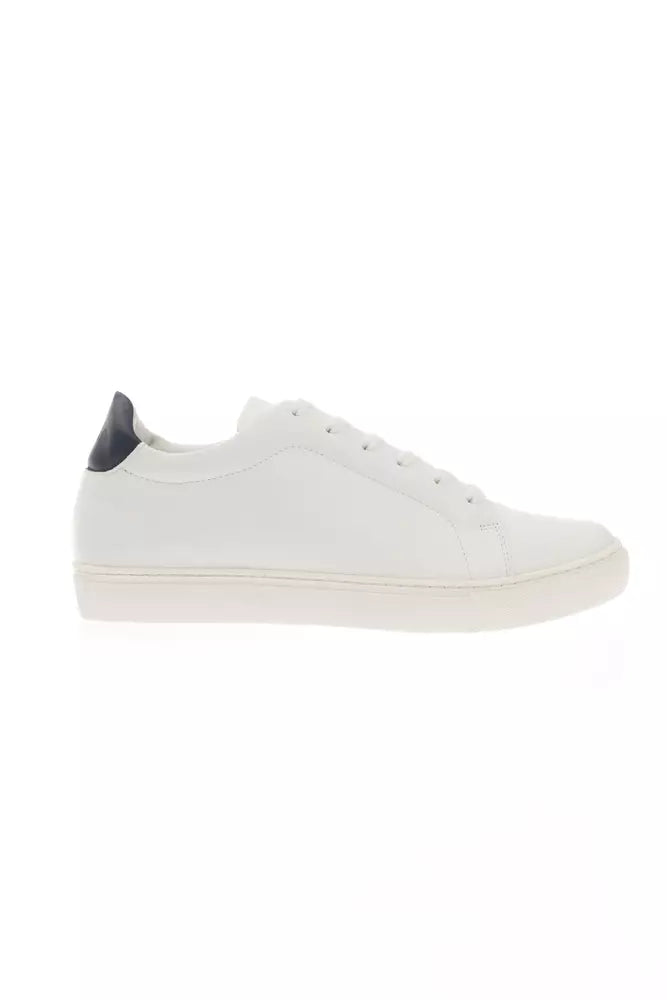  - Elegant Monocolor Leather Sneakers