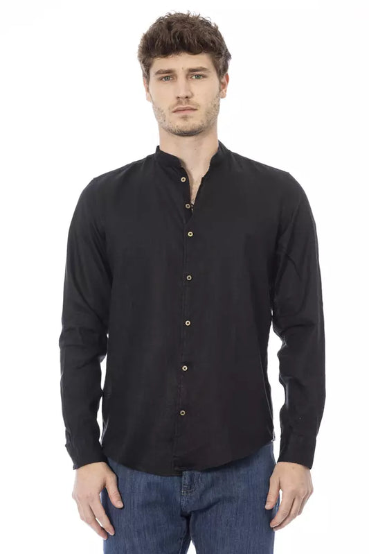  - Black Lyocell Men Shirt