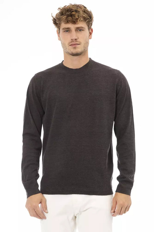  - Brown Cotton Men Sweater