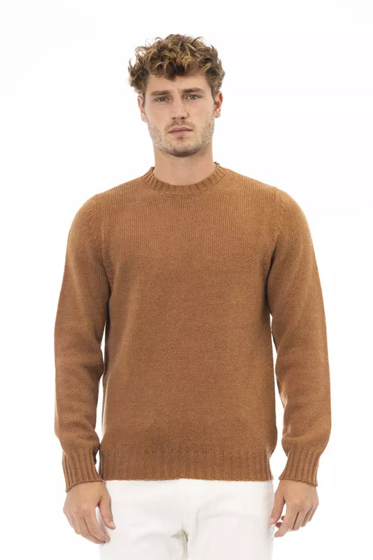  - Beige Alpaca Men Sweater