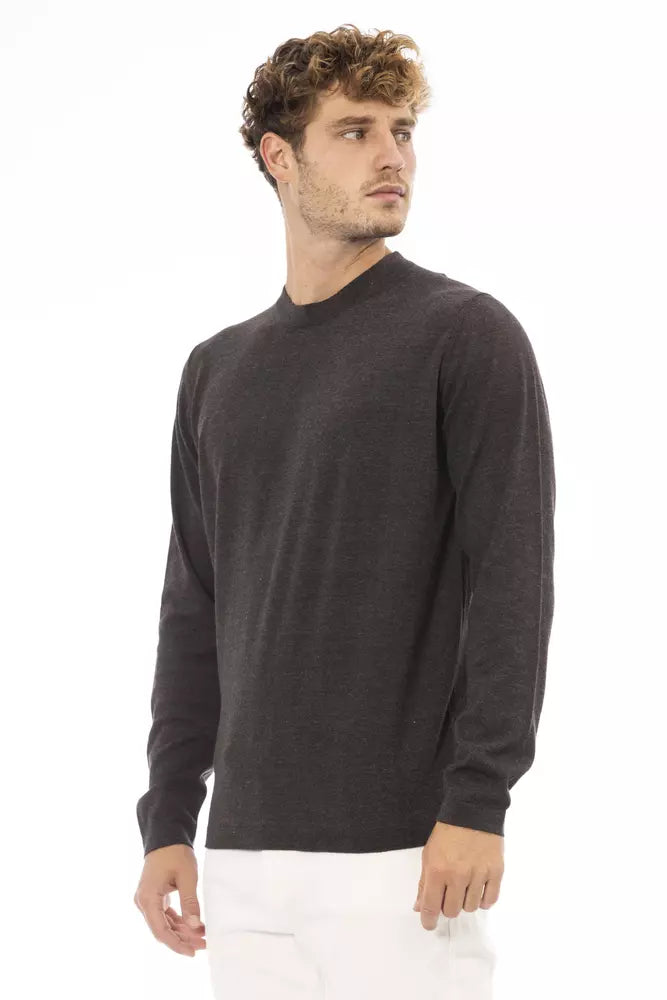  - Brown Cotton Men Sweater