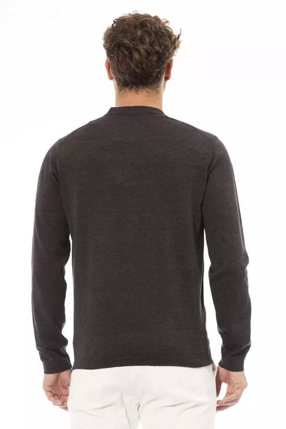  - Brown Cotton Men Sweater