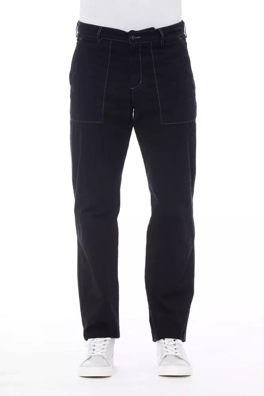 - Blue Cotton Men Pants