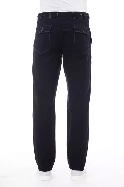  - Blue Cotton Men Pants