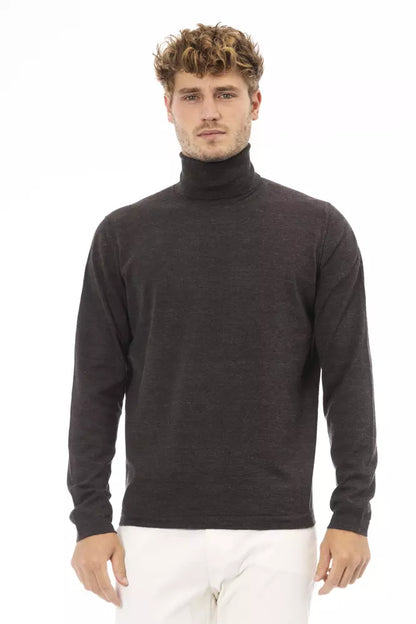  - Brown Cotton Men Sweater