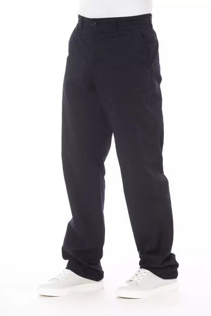  - Blue Cotton Men Pant