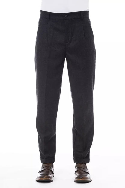  - Gray Wool Men Pant