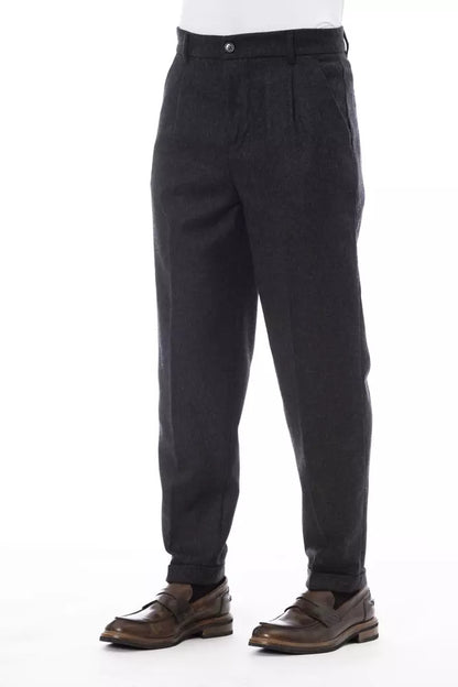  - Gray Wool Men Pant