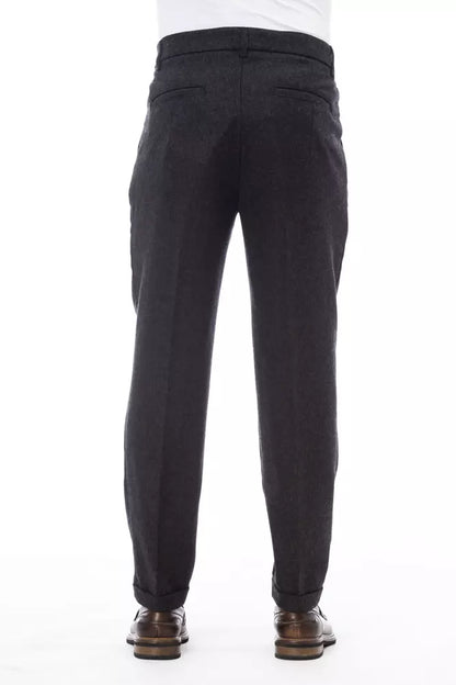  - Gray Wool Men Pant