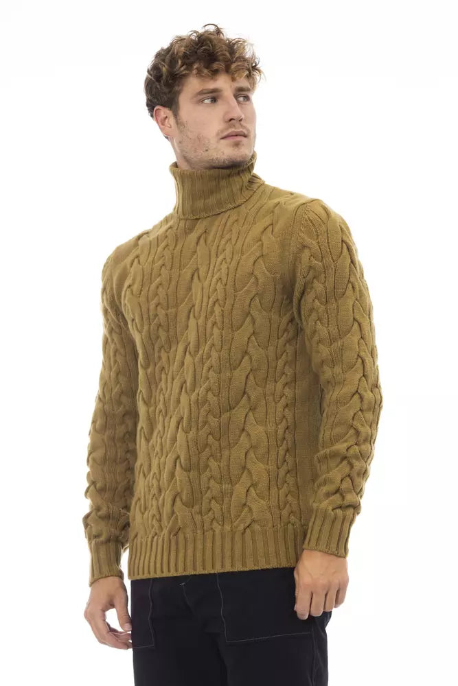  - Brown Wool Men Sweater