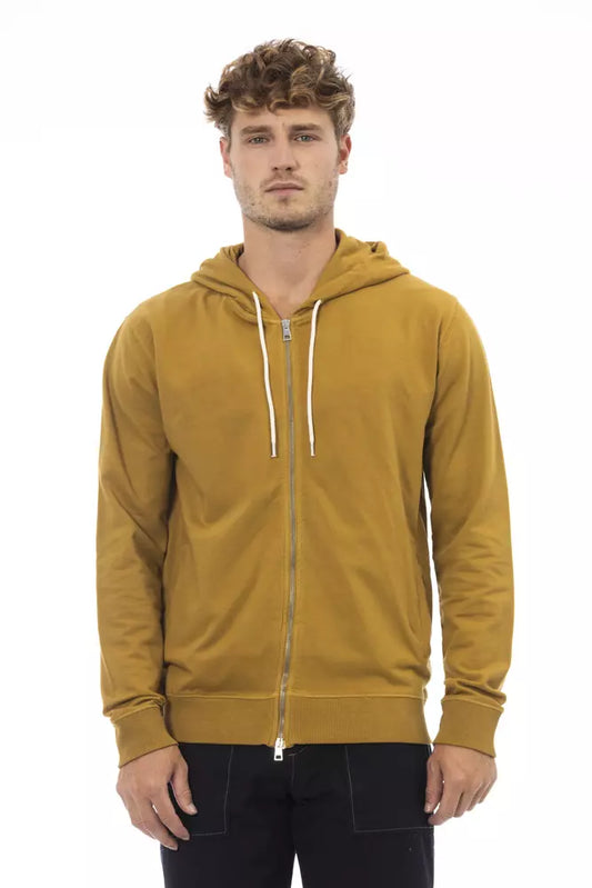  - Brown Cotton Men Sweatshirt