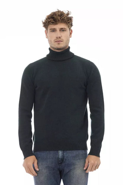  - Green Wool Men Sweater