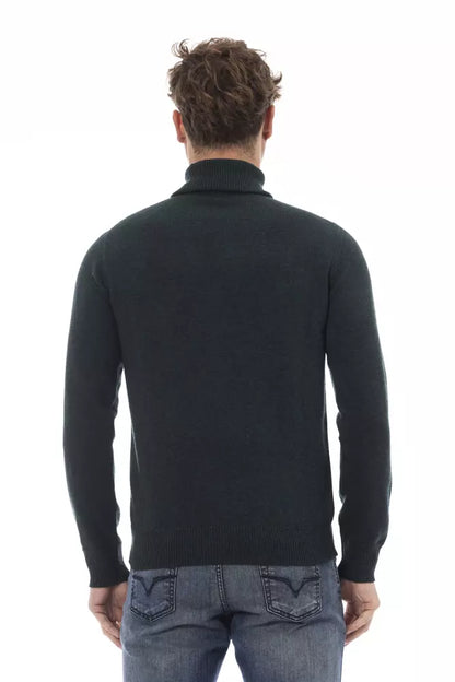  - Green Wool Men Sweater