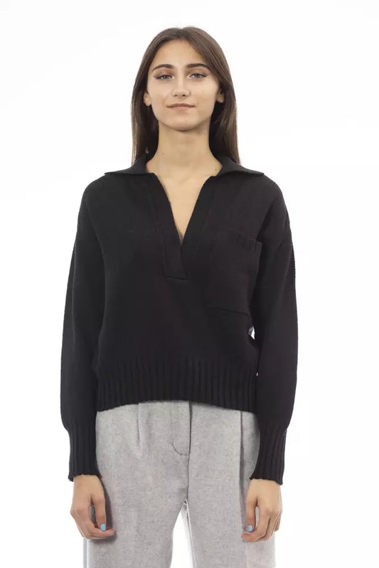  - Black Wool Women Sweater