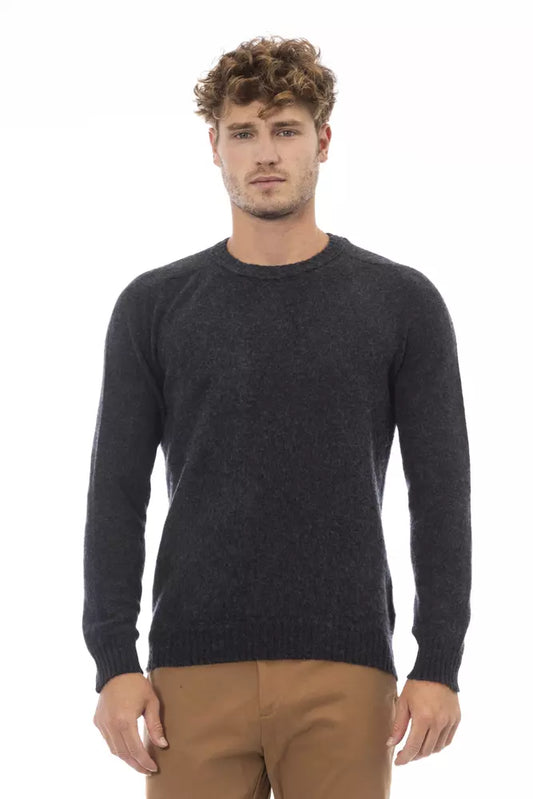  - Black Wool Men Sweater