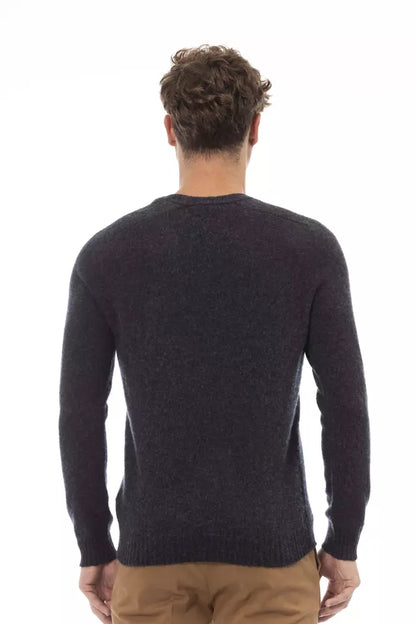  - Black Wool Men Sweater