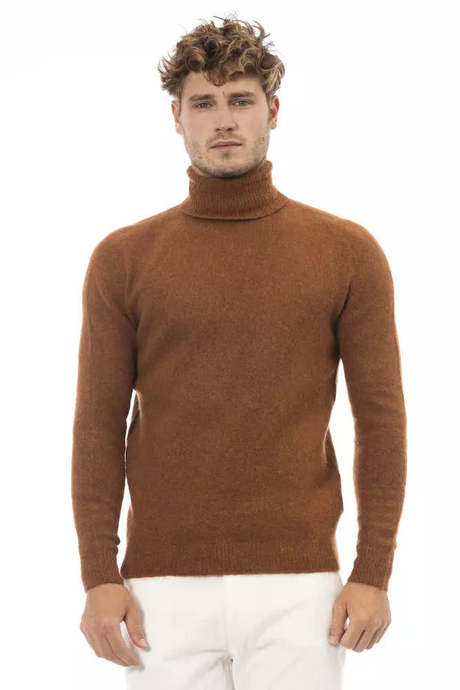  - Brown Alpaca Men Sweater