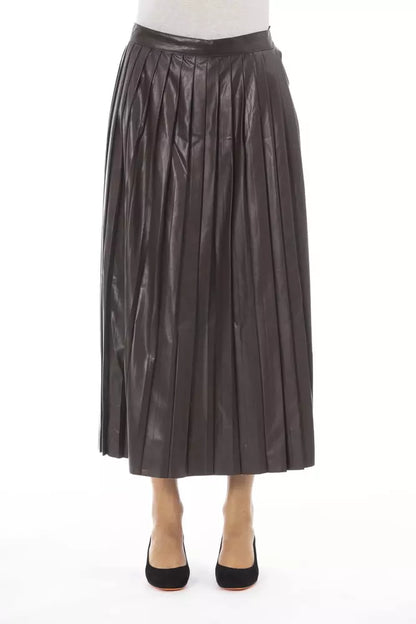  - Brown Polyethylene Women Skirt