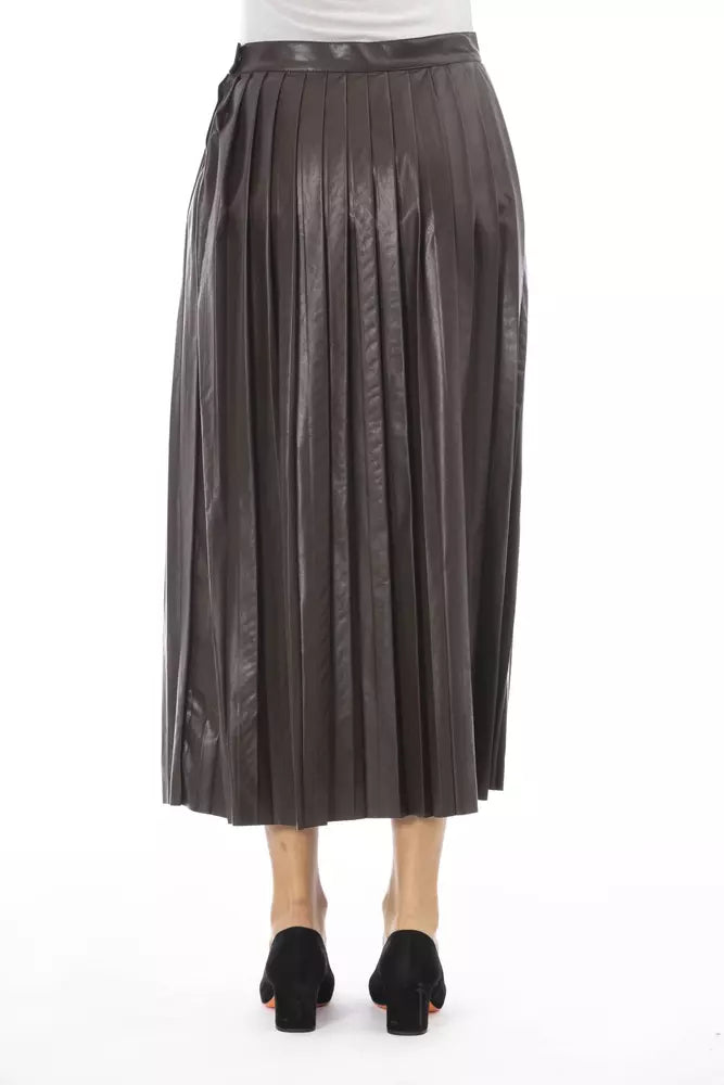  - Brown Polyethylene Women Skirt