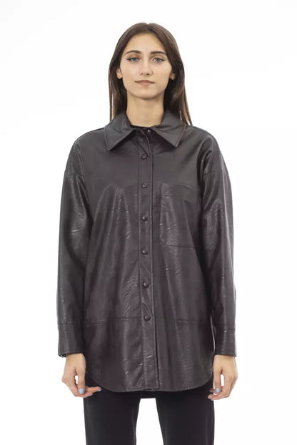  - Brown Polyethylene Women Shirt