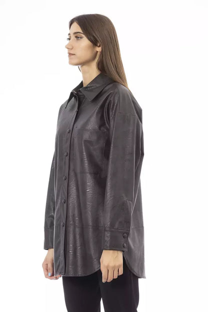  - Brown Polyethylene Women Shirt