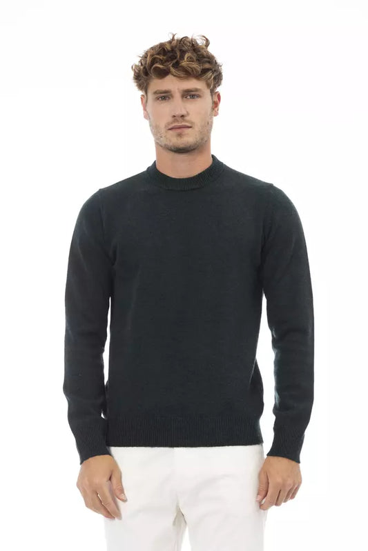  - Green Wool Men Sweater