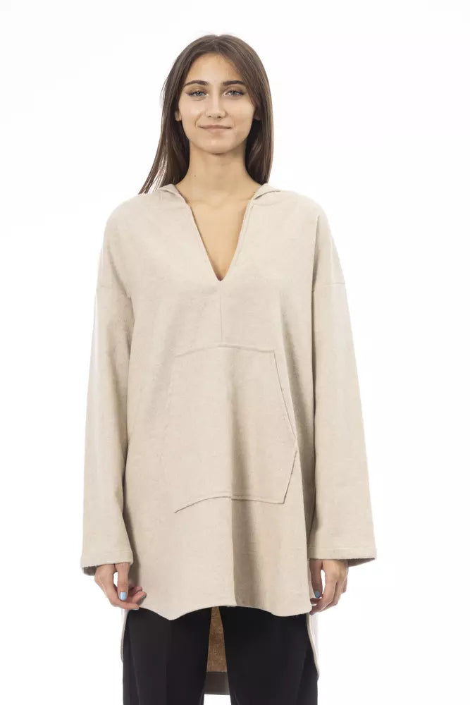  - Beige Wool Women Sweater