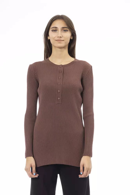  - Brown Viscose Women Sweater