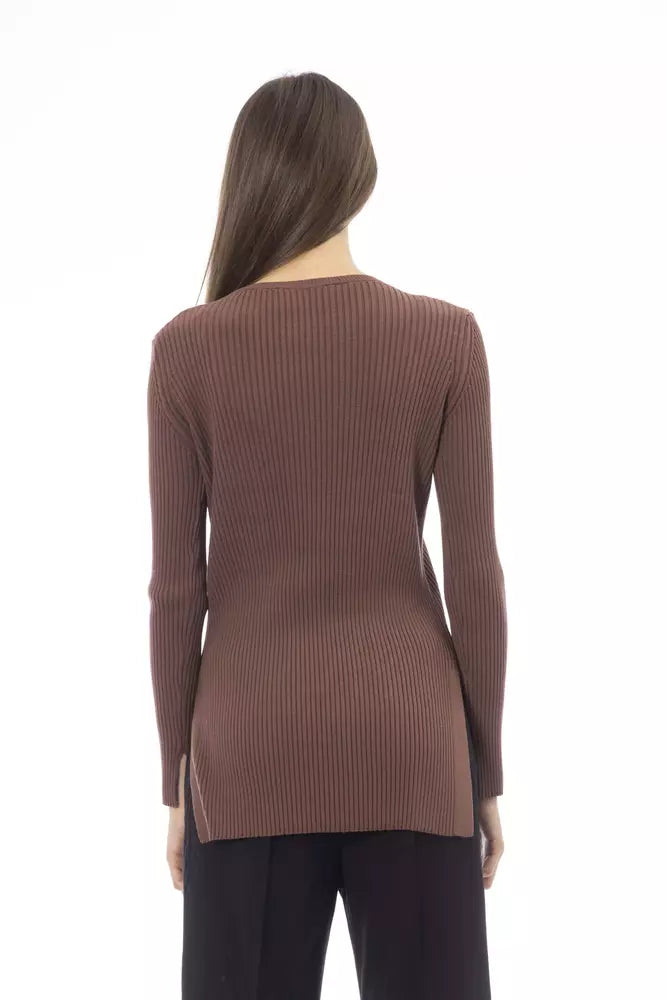  - Brown Viscose Women Sweater