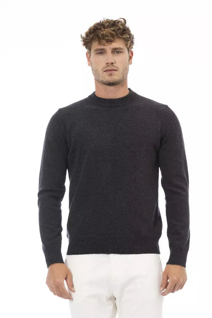  - Black Wool Men Sweater