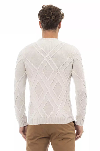  - Beige Merino Men Sweater